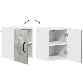 Küchenhängeschrank mit Regal 2 pcs Beton Grau 30 x 31 x 40 cm