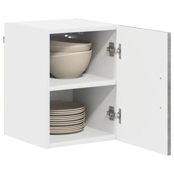 Küchenhängeschrank mit Regal 2 pcs Beton Grau 30 x 31 x 40 cm