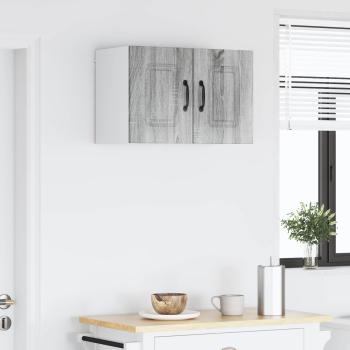 Küchenhängeschrank mit Tür 2 pcs Graues Sonoma 30 x 31 x 40 cm