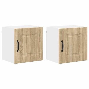 Küchenhängeschrank mit Regal 2 pcs Sonoma-Eiche 40 x 31 x 40 cm