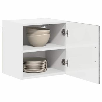 Küchenhängeschrank mit Regal 2 pcs Beton Grau 40 x 31 x 40 cm