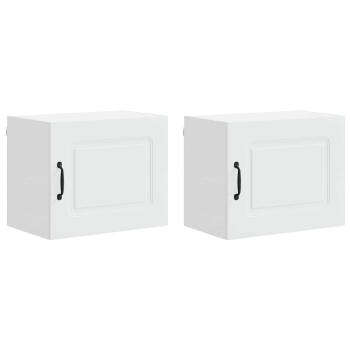 ARDEBO.de - Küchenhängeschrank 2 pcs Weiß 50 x 31 x 40 cm Holzwerkstoff