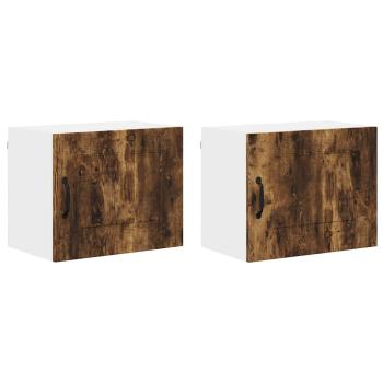 Küchenhängeschrank 2 pcs Geräucherte Eiche 50 x 31 x 40 cm