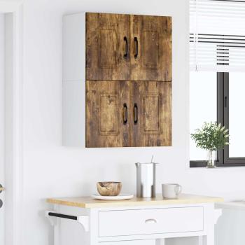 Küchenhängeschrank 2 pcs Geräucherte Eiche 60 x 31 x 40 cm