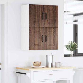 Küchenhängeschrank mit Regal Braun Eichen-Optik 60 x 31 x 40 cm