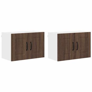 Küchenhängeschrank 2 pcs Braun Eichen-Optik 60 x 31 x 40 cm