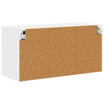 ARDEBO.de - Küchenhängeschrank mit Regal Weiß 80 x 31 x 40 cm Holzwerkstoff