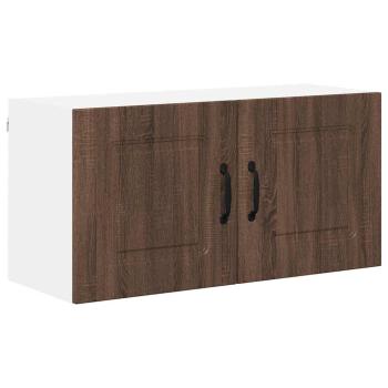 Küchenhängeschrank mit Regal Braun Eichen-Optik 80 x 31 x 40 cm