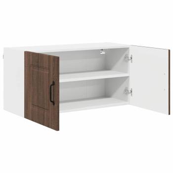 Küchenhängeschrank mit Regal Braun Eichen-Optik 80 x 31 x 40 cm