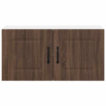 Küchenhängeschrank mit Regal Braun Eichen-Optik 80 x 31 x 40 cm