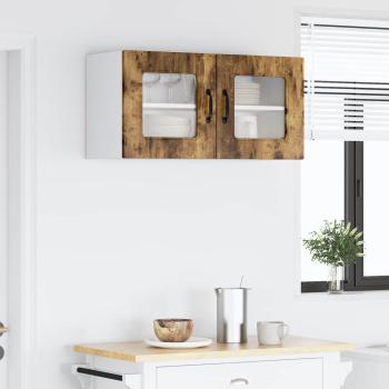 Küchenhängeschrank mit Regal Geräucherte Eiche 80 x 31 x 40 cm