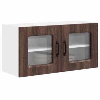 Küchenhängeschrank mit Regal Braun Eichen-Optik 80 x 31 x 40 cm