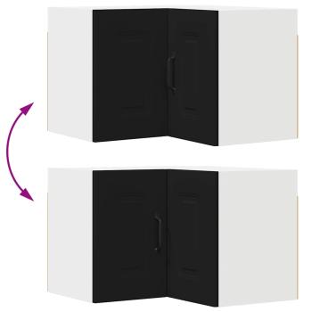 Küchenhängeschrank Schwarz 57 x 57 x 40 cm Holzwerkstoff