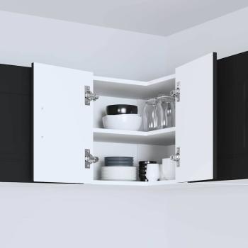 Küchenhängeschrank Schwarz 57 x 57 x 40 cm Holzwerkstoff