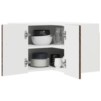 Küchenhängeschrank mit Regal Braun Eichen-Optik 57 x 57 x 40 cm