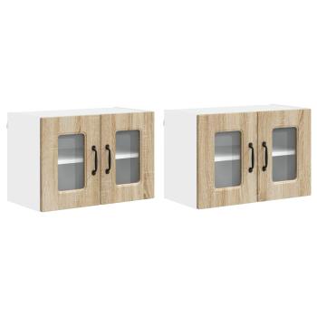 ARDEBO.de - Küchenhängeschrank mit Regal 2 pcs Sonoma-Eiche 60 x 31 x 40 cm