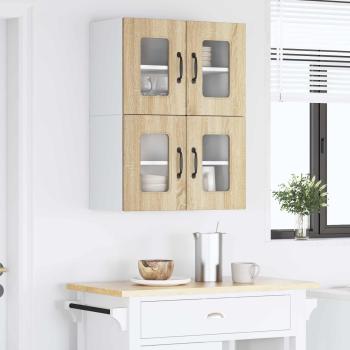 Küchenhängeschrank mit Regal 2 pcs Sonoma-Eiche 60 x 31 x 40 cm