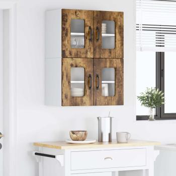 Küchenhängeschrank 2 pcs Geräucherte Eiche 60 x 31 x 40 cm