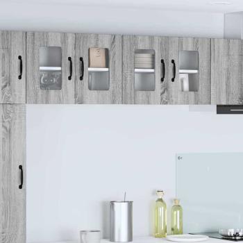 ARDEBO.de - Küchenhängeschrank mit Tür 2 pcs Graues Sonoma 60 x 31 x 40 cm