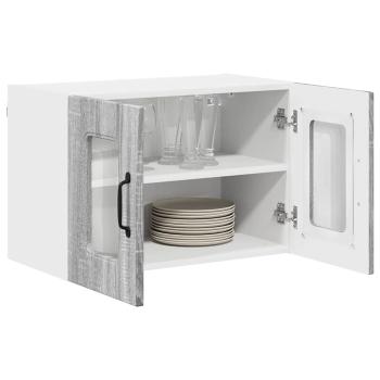 Küchenhängeschrank mit Tür 2 pcs Graues Sonoma 60 x 31 x 40 cm