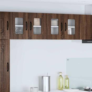 ARDEBO.de - Küchenhängeschrank mit Regal Braun Eichen-Optik 60 x 31 x 40 cm