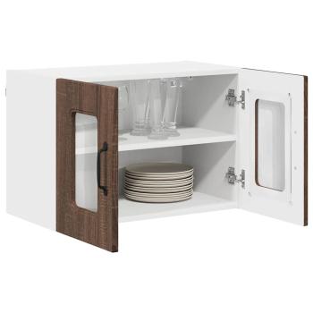 Küchenhängeschrank mit Regal Braun Eichen-Optik 60 x 31 x 40 cm