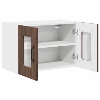 Küchenhängeschrank mit Regal Braun Eichen-Optik 60 x 31 x 40 cm