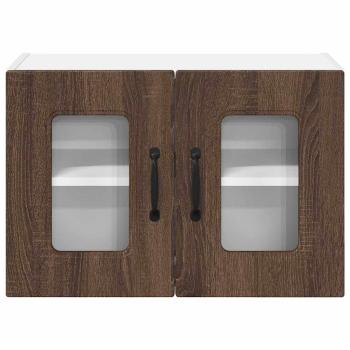 Küchenhängeschrank mit Regal Braun Eichen-Optik 60 x 31 x 40 cm