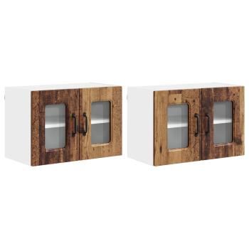 Küchenhängeschrank 2 pcs Altholz 60 x 31 x 40 cm Holzwerkstoff