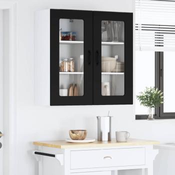 Küchenhängeschrank Schwarz 40 x 31 x 80 cm Holzwerkstoff