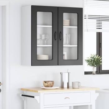 Geschirrsp?lerfront Kalmar 2 stk. Schwarz Holzwerkstoff