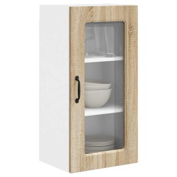 Küchenhängeschrank mit Regal 2 pcs Sonoma-Eiche 40 x 31 x 80 cm