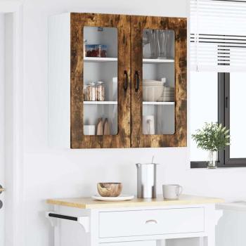 Küchenhängeschrank 2 pcs Geräucherte Eiche 40 x 31 x 80 cm
