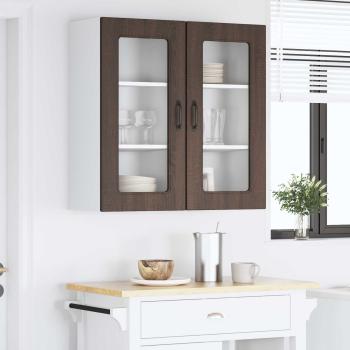 Küchenhängeschrank 2 pcs Braun Eichen-Optik 40 x 31 x 80 cm