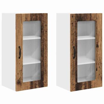 Küchenhängeschrank 2 pcs Altholz 40 x 31 x 80 cm Holzwerkstoff