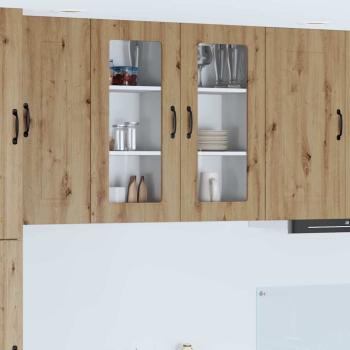 ARDEBO.de - Küchenhängeschrank mit Tür 2 pcs Artisan-Eiche 40 x 31 x 80 cm