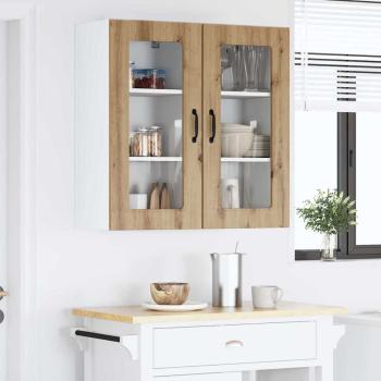 Küchenhängeschrank mit Tür 2 pcs Artisan-Eiche 40 x 31 x 80 cm