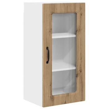 Küchenhängeschrank mit Tür 2 pcs Artisan-Eiche 40 x 31 x 80 cm
