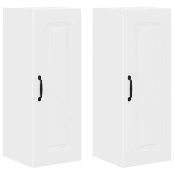 Küchenhängeschrank 2 pcs Weiß 30 x 31 x 80 cm Holzwerkstoff