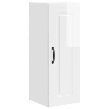 Küchenhängeschrank mit Tür 2 pcs Hochglanz Weiß 30 x 31 x 80 cm