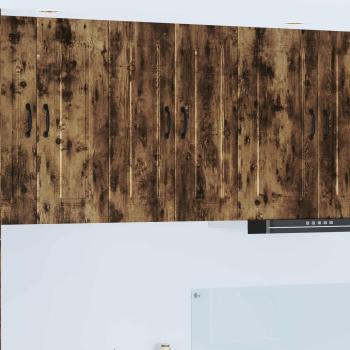 ARDEBO.de - Küchenhängeschrank mit Regal Geräucherte Eiche 30 x 31 x 80 cm