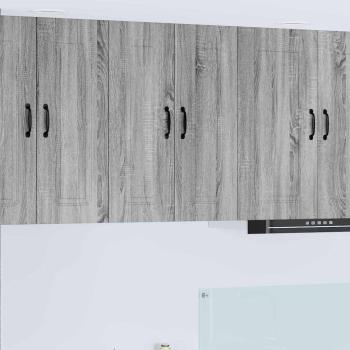 ARDEBO.de - Küchenhängeschrank mit Tür 2 pcs Graues Sonoma 30 x 31 x 80 cm