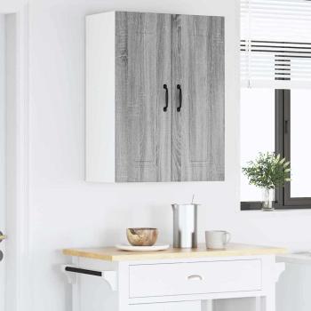 Küchenhängeschrank mit Tür 2 pcs Graues Sonoma 30 x 31 x 80 cm