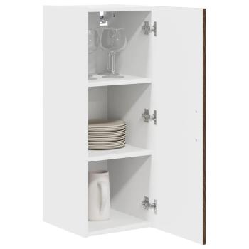 Küchenhängeschrank mit Regal Braun Eichen-Optik 30 x 31 x 80 cm