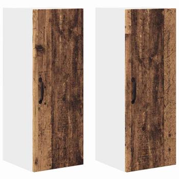 Küchenhängeschrank 2 pcs Altholz 30 x 31 x 80 cm Holzwerkstoff