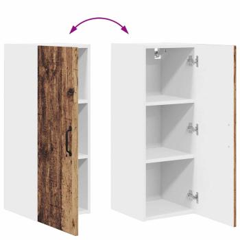 Küchenhängeschrank 2 pcs Altholz 30 x 31 x 80 cm Holzwerkstoff