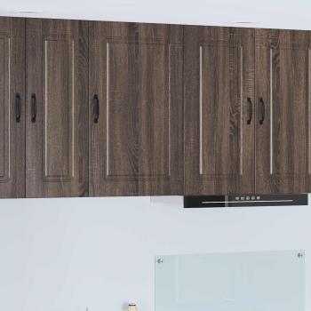 ARDEBO.de - Küchenhängeschrank mit Regal Braun Eichen-Optik 40 x 31 x 80 cm