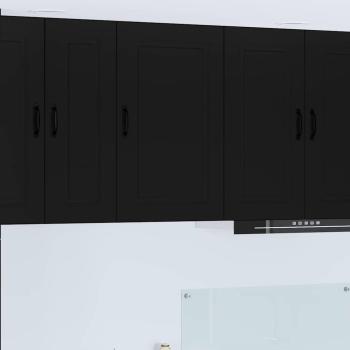 ARDEBO.de - Küchenhängeschrank Schwarz 50 x 31 x 80 cm Holzwerkstoff