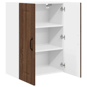 Küchenhängeschrank mit Regal Braun Eichen-Optik 60 x 31 x 80 cm