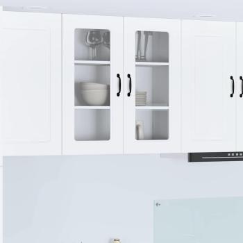 ARDEBO.de - Küchenhängeschrank mit Regal Weiß 80 x 31 x 80 cm Holzwerkstoff